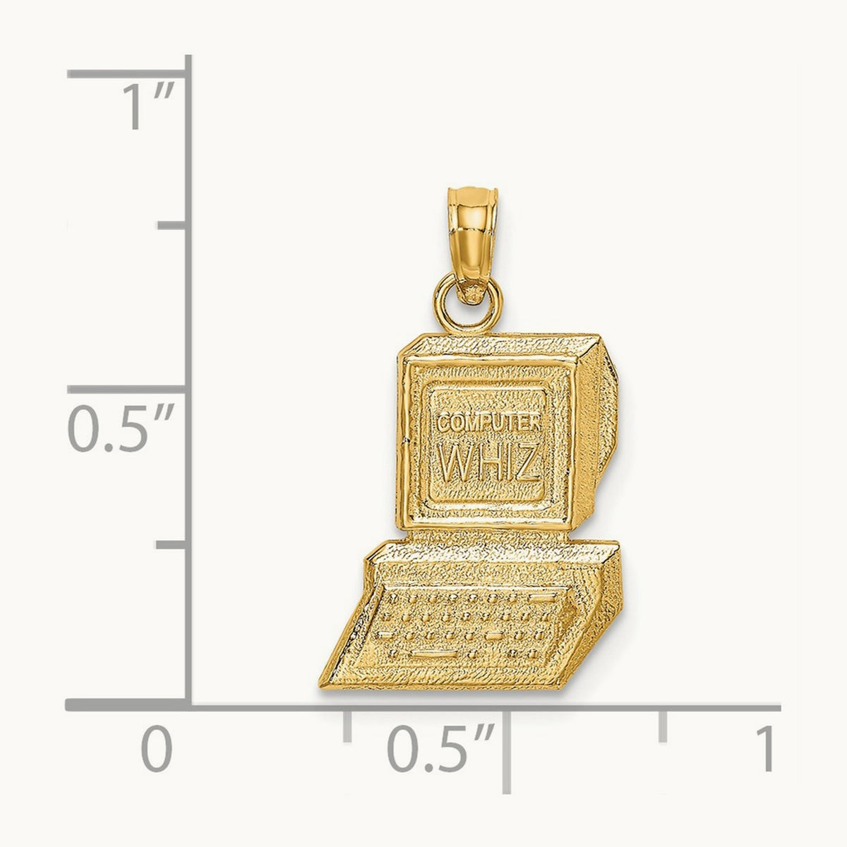 COMPUTER WHIZ Charm, 14K
