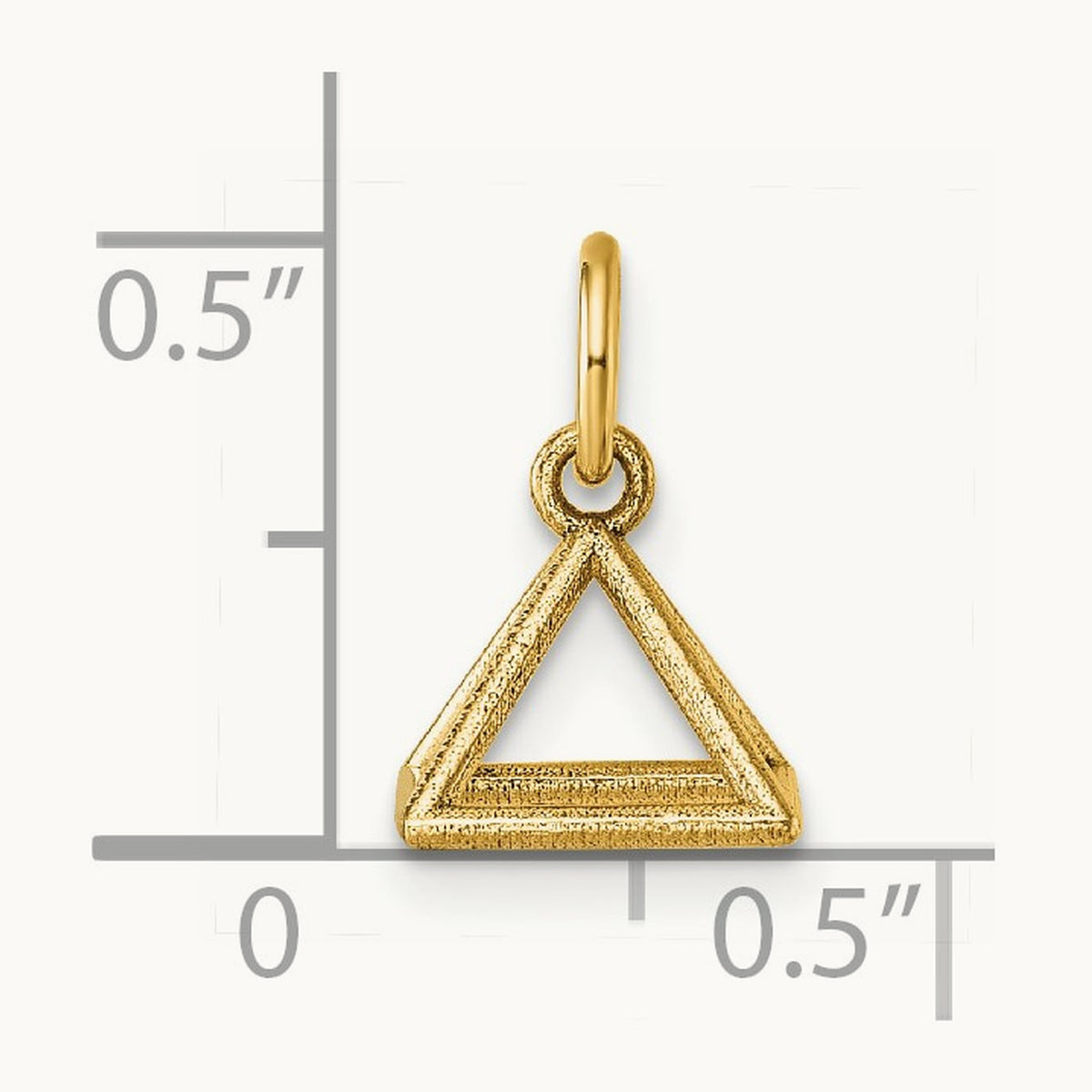 Polished Rectangular Pyramid Shape Pendant, 14K