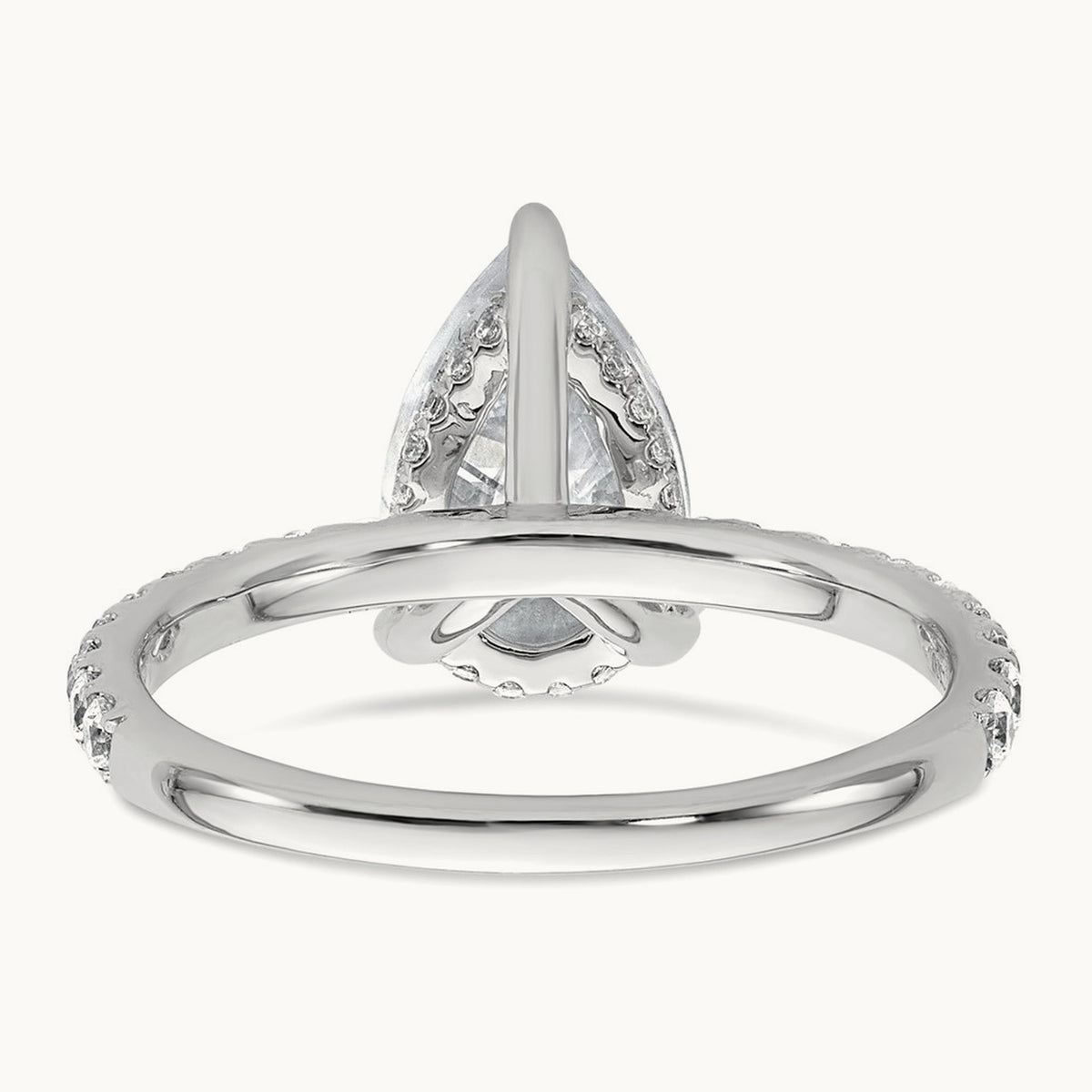 Pear Solitaire Engagement Ring, 1.25-4.75 ct tw Lab-Grown Diamond — 2 5/8 ct, 14K White Gold