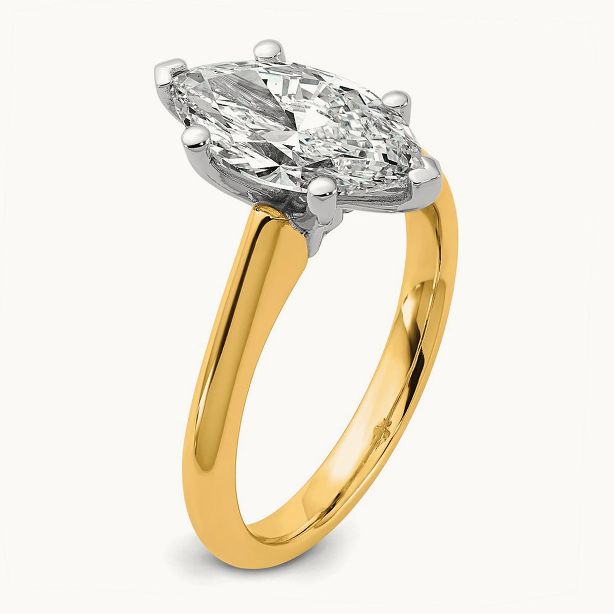 Marquise 8X Ring, 2.00 ct tw Lab-Grown Diamond — 14K Two-Tone