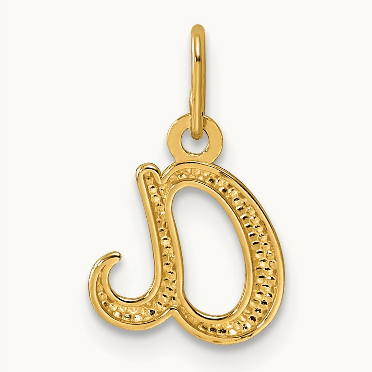 Initial Charm, 14K Yellow Gold