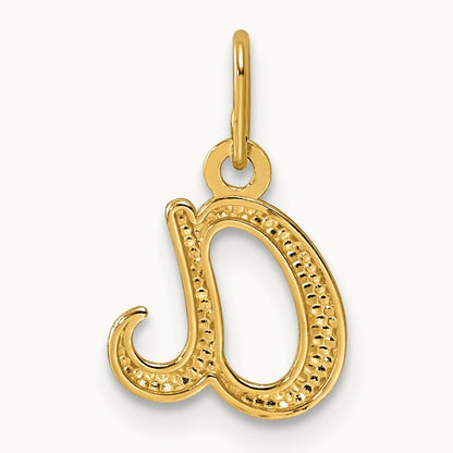 Initial Charm, 14K Yellow Gold