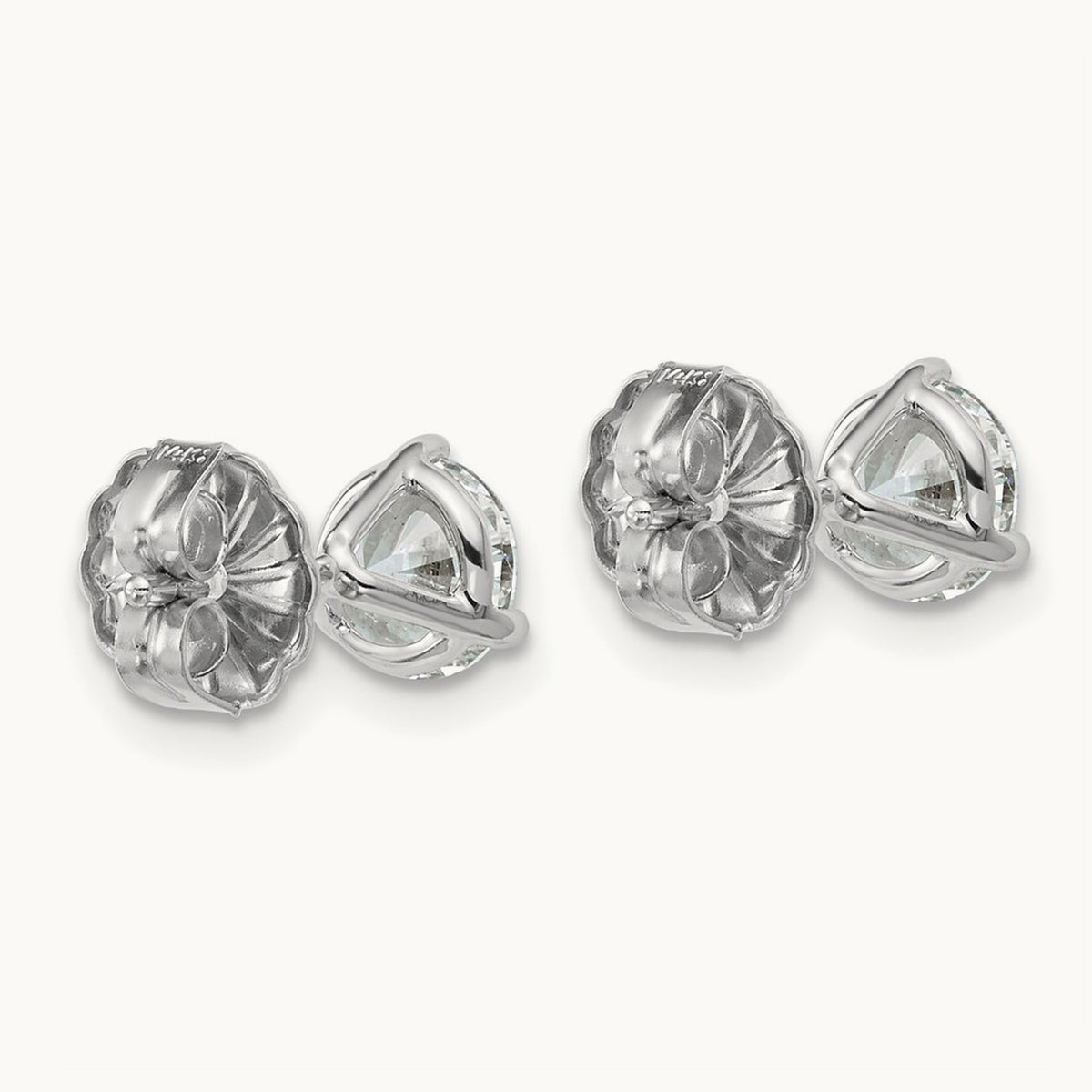 Round Stud Earrings, 0.10-6.00 ct tw Lab-Grown Diamond — 1 1/2 ct, 18K White Gold