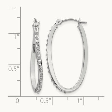 WG Diamond Fascination Diamond Dust/Accent Twist Hoop Earrings, 14K