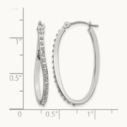 WG Diamond Fascination Diamond Dust/Accent Twist Hoop Earrings, 14K