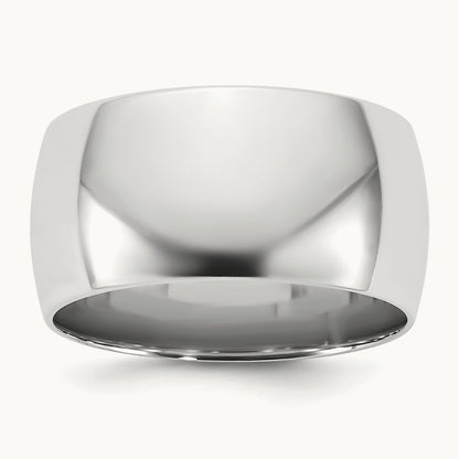 Standard Comfort Fit Band, 10mm, 10K White Gold