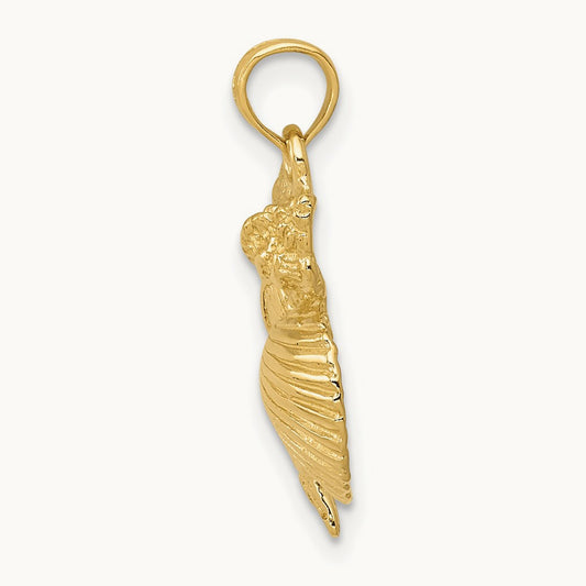 Four Shell Cluster Pendant, 14K