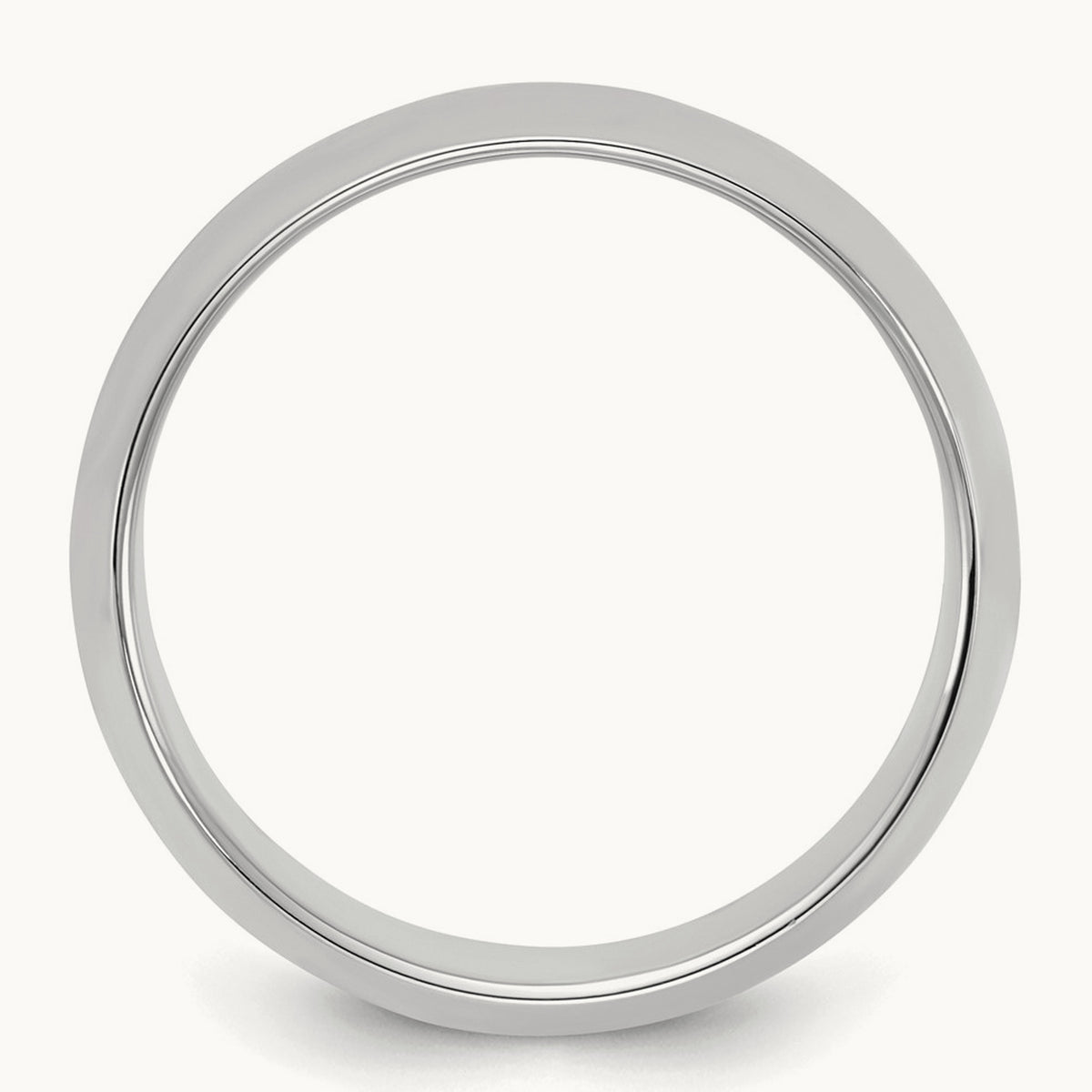 Rhodium-plated Half-Round Band — photo set