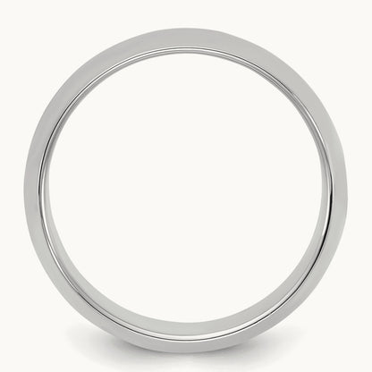 Rhodium-plated Half-Round Band — photo set