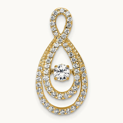 Teardrop Pendant, 0.50 ct tw Lab-Grown Diamond — 14K Yellow Gold