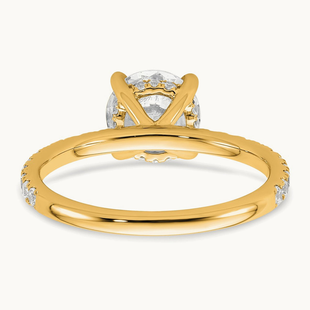 Round Solitaire Engagement Ring, 1.25-3.50 ct tw Lab-Grown Diamond — 14K Yellow Gold, 7
