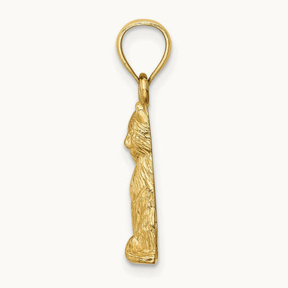 Cat Pendant, 14K
