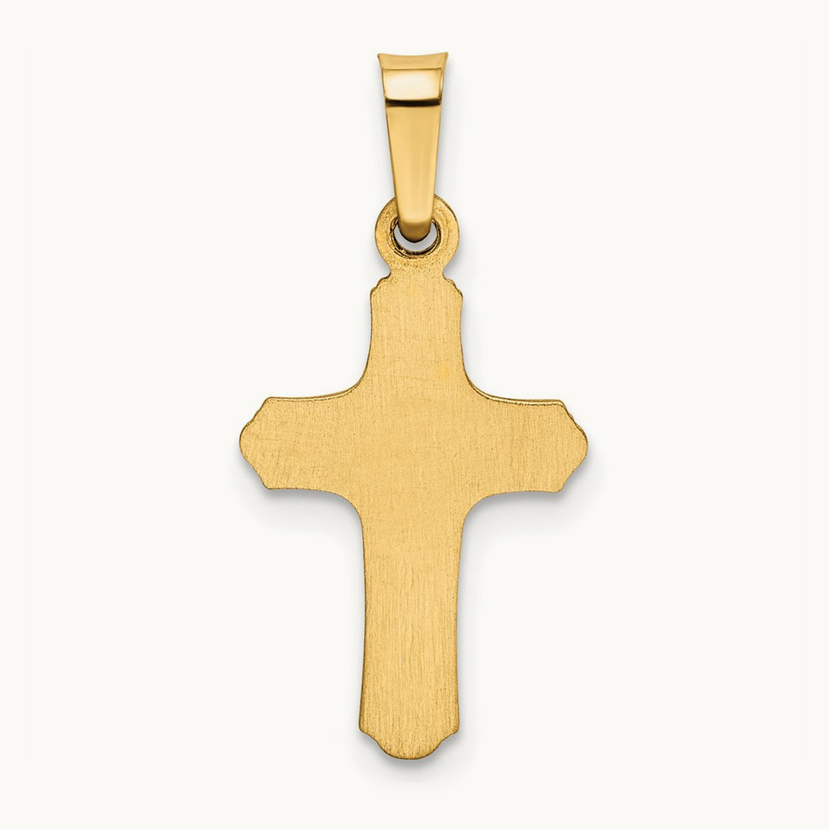 Polished and Textured Cross Pendant — 22.85mm