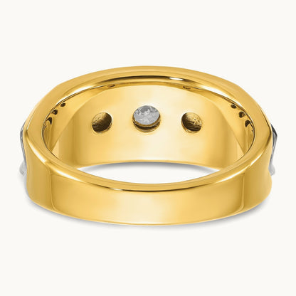 IBGoodman Men's Diamond Complete Ring, 14K Two-tone