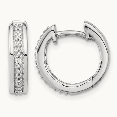 Diamond Complete Hinged Hoop Earrings — photo set