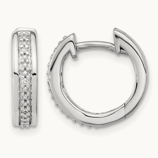 Diamond Complete Hinged Hoop Earrings — photo set