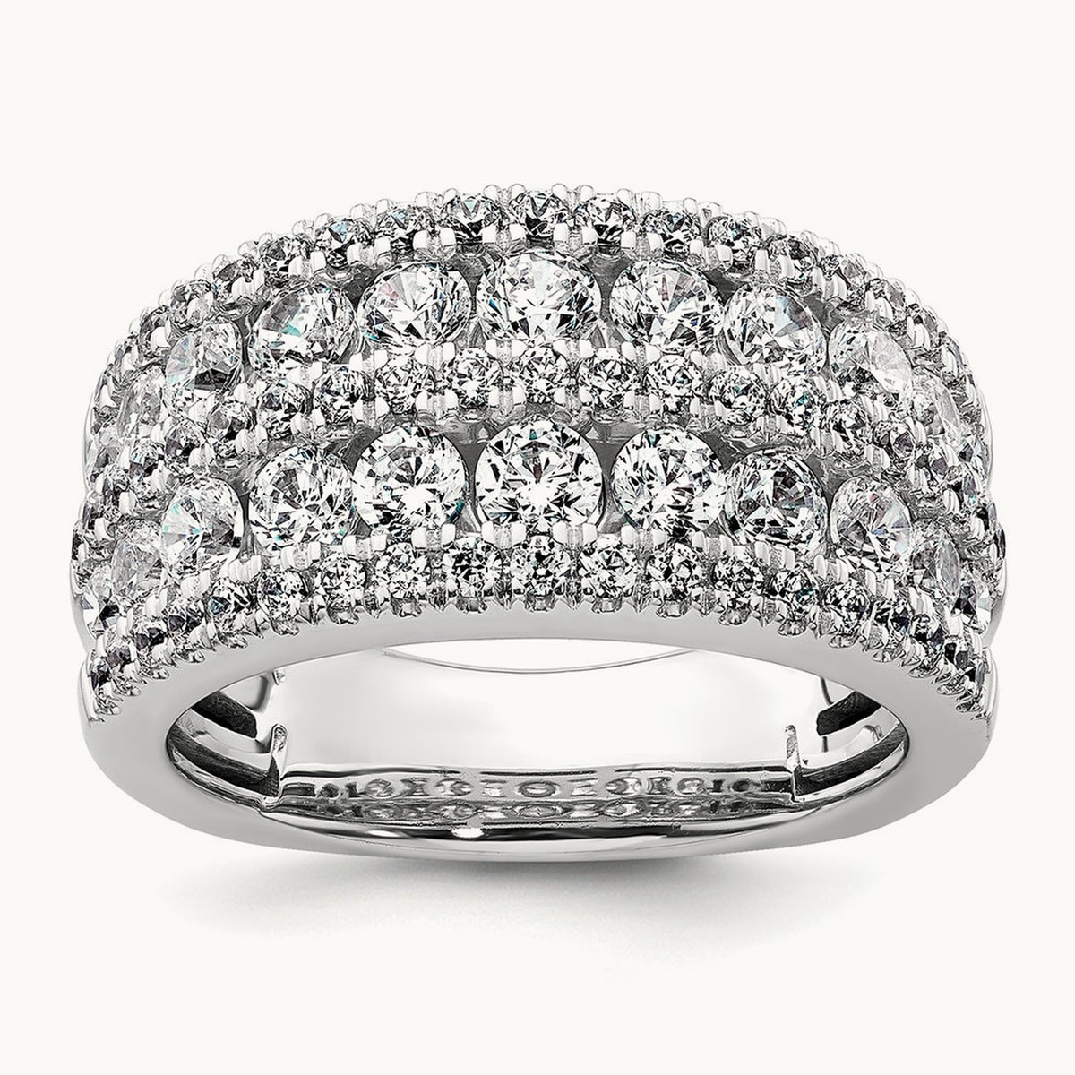 Fashion Band, 2.25 ct tw Lab-Grown Diamond — 14K White Gold