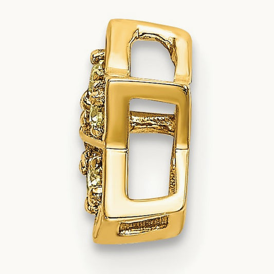 Sapphire Star Chain Slide Pendant, 14K Yellow