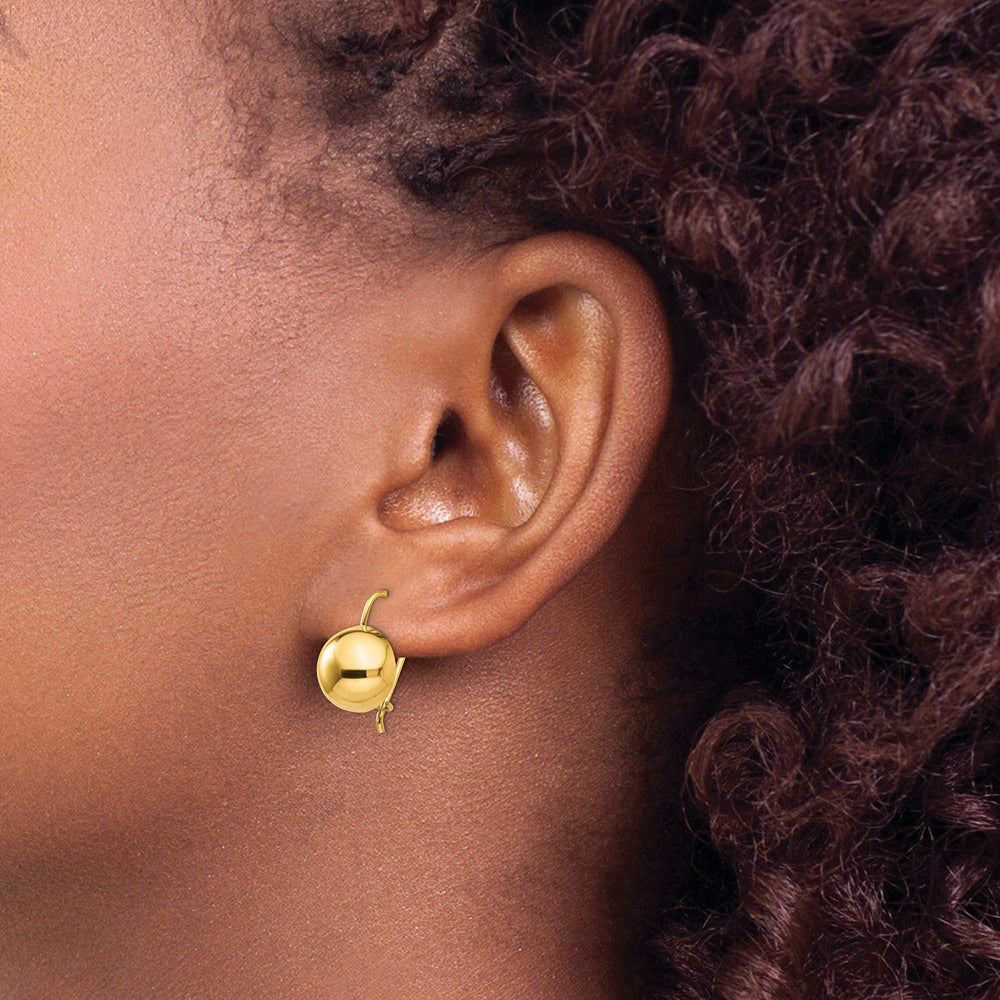 Hollow Half Ball Earrings — 10.50mm
