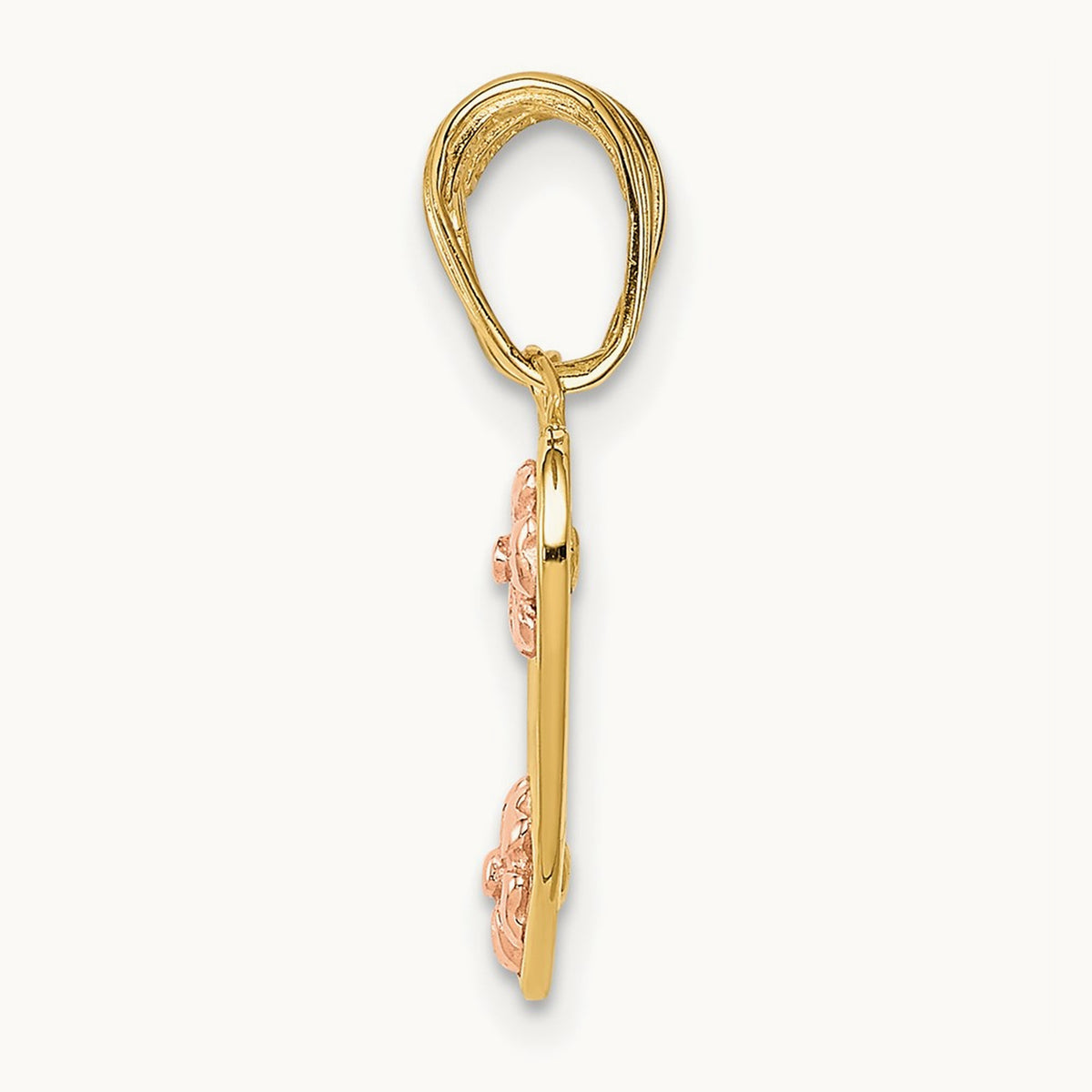 MOMMY-ME Break-apart Heart Pendant, 14K Two-tone