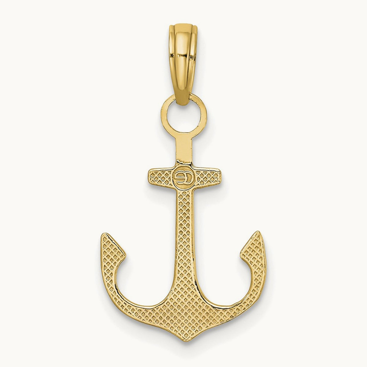 Anchor Pendant — 14K Yellow Gold