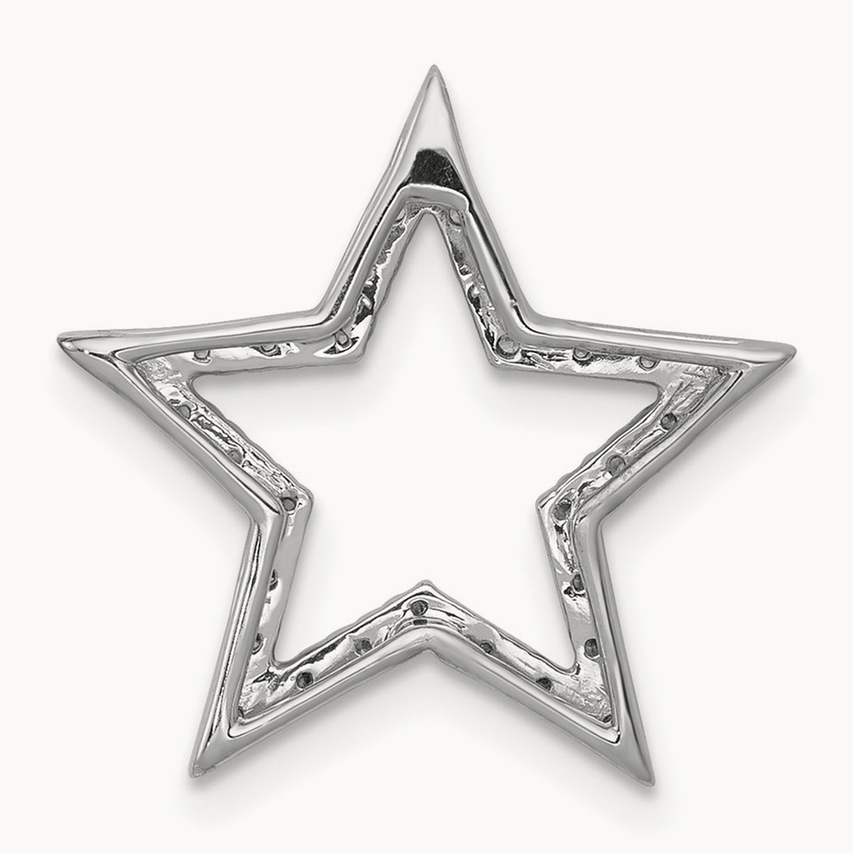 Diamond Star Chain Slide, 14K White Gold