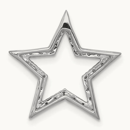 Diamond Star Chain Slide, 14K White Gold