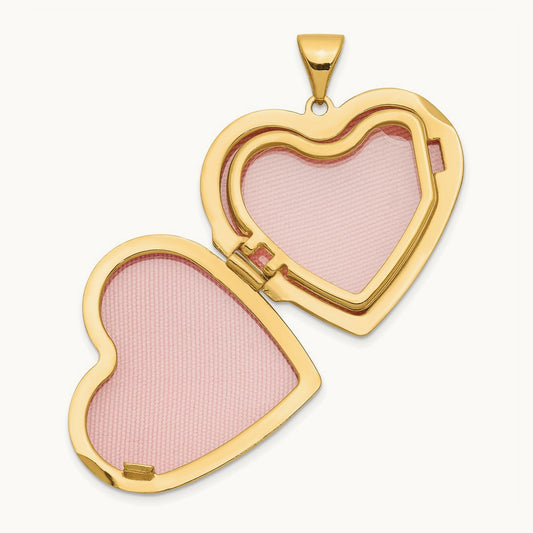 Diamond Floral Family Heart Locket, 14K
