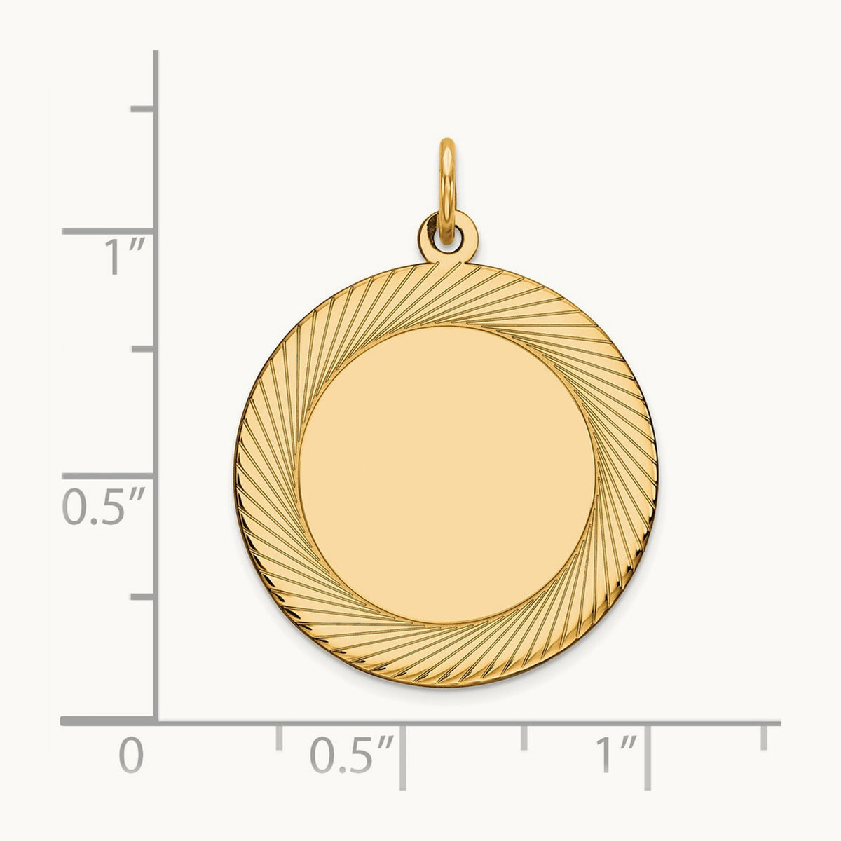 Etched Design .018 Gauge Circular Engravable Disc Charm — 29mm