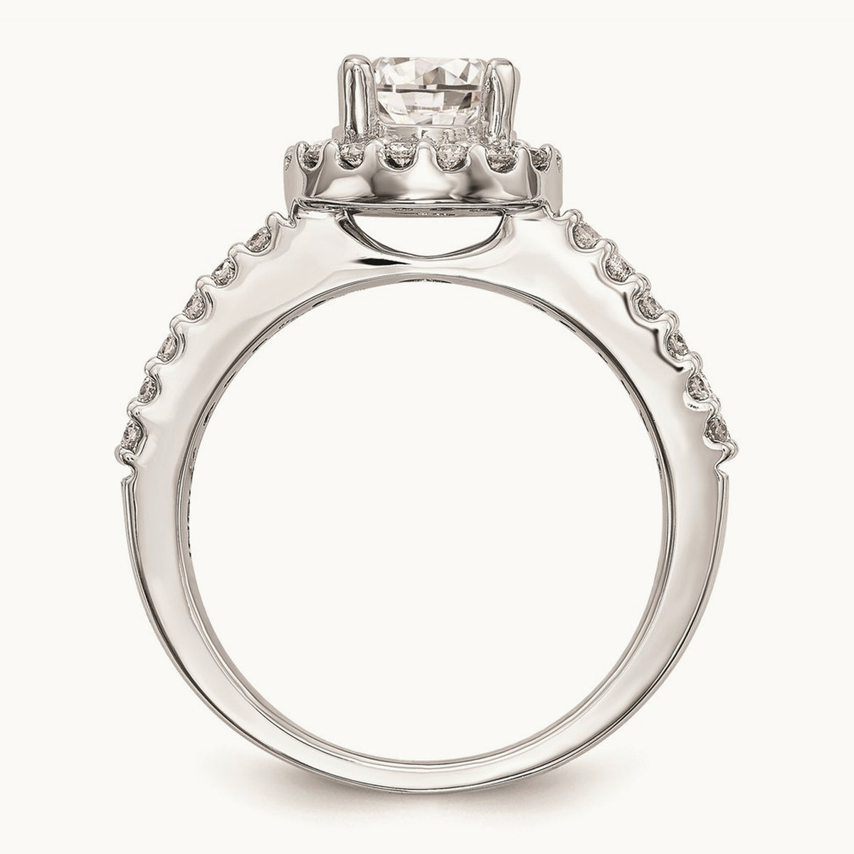 Round Halo Engagement Ring Mounting