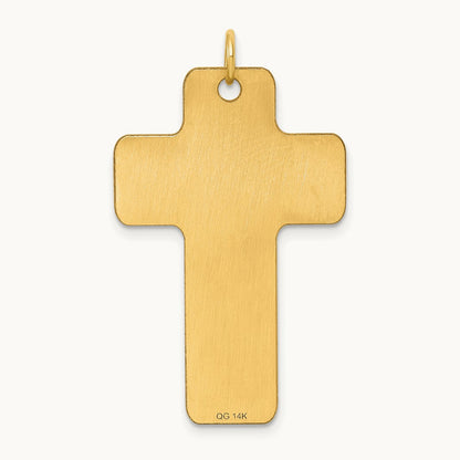 Polished Cross Charm, 14K