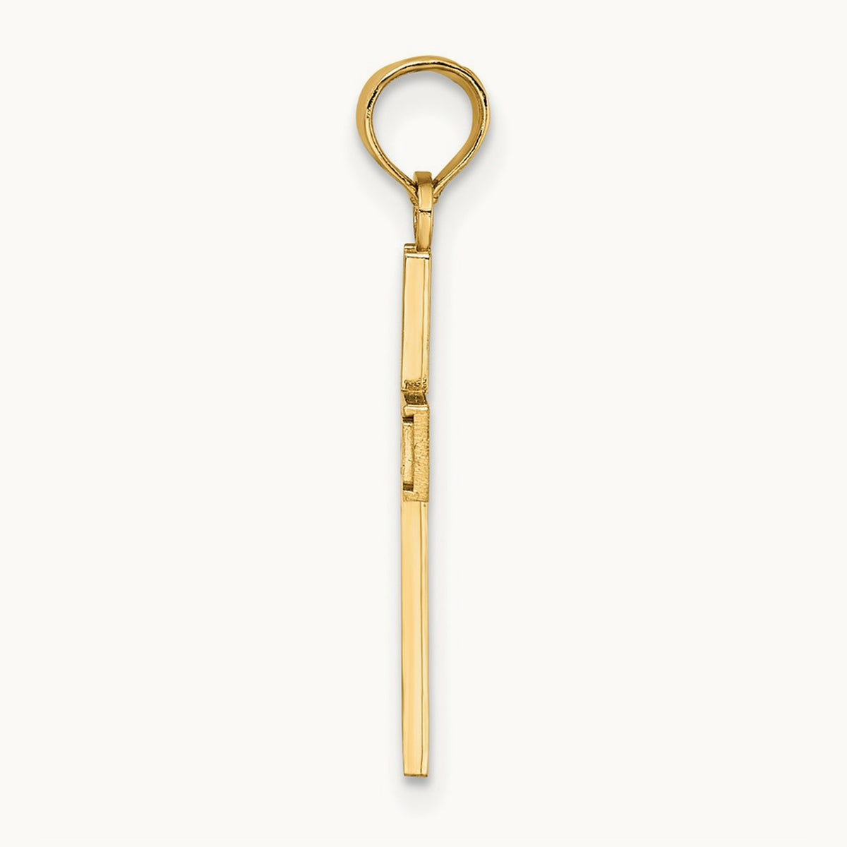 RN Caduceus Cross Charm, 14K