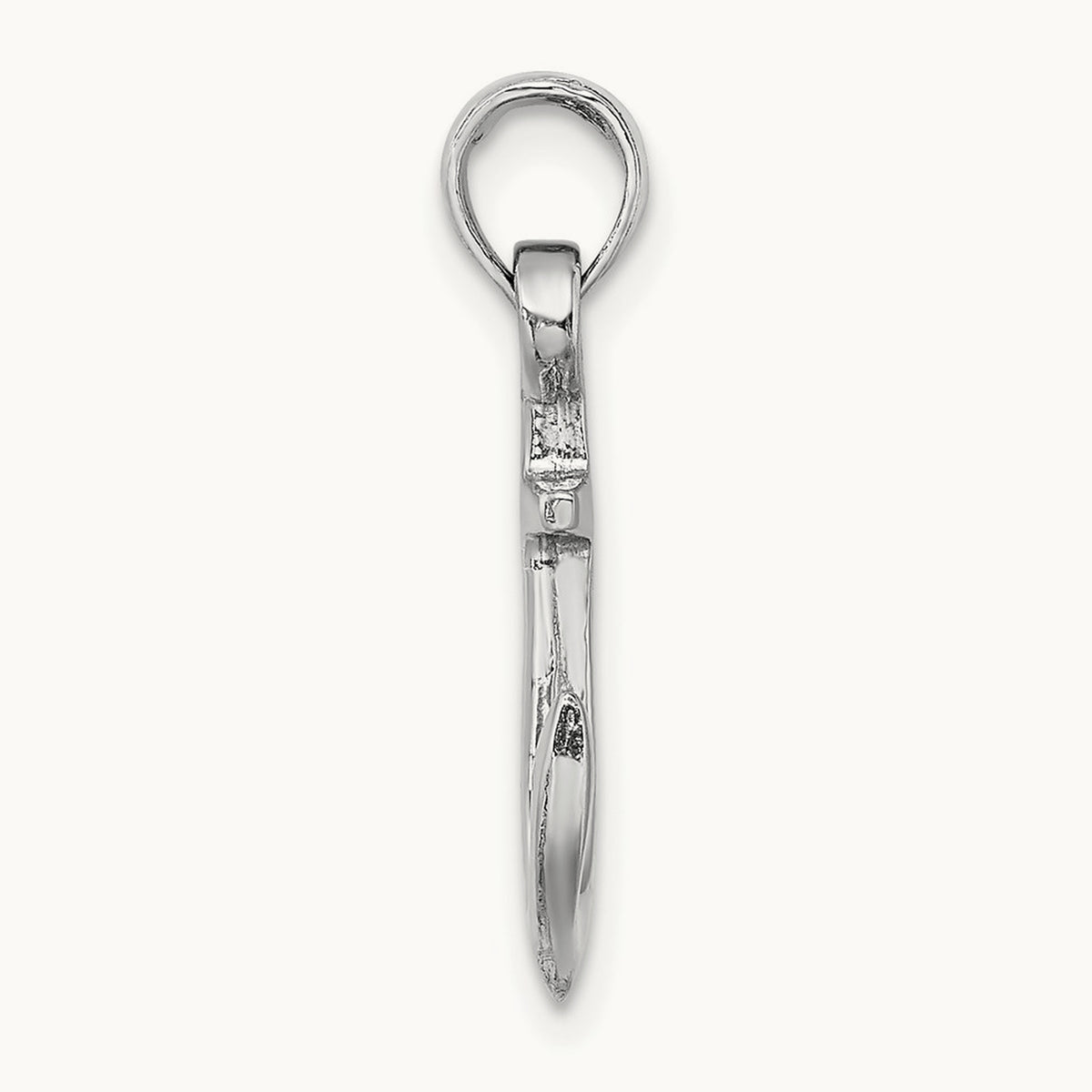 Anchor Pendant — 14K White Gold