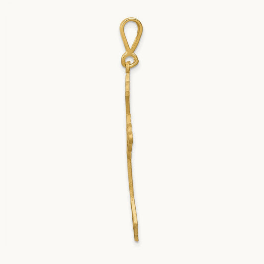 Diamond-cut Celtic Cross Pendant, 14K
