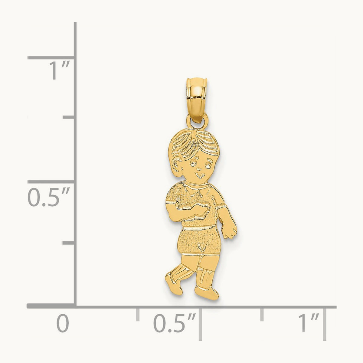 Little Boy Walking Charm, 14K