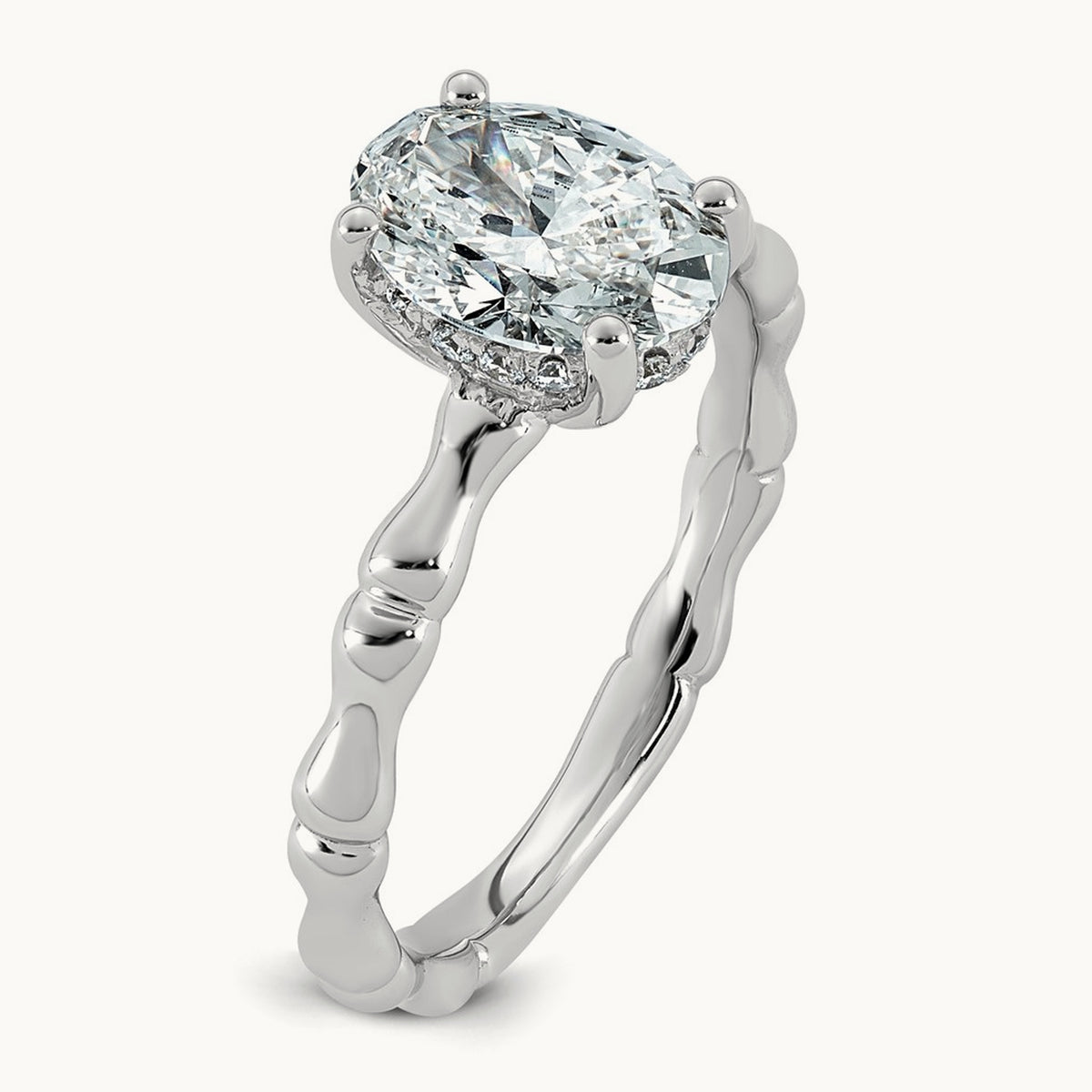 Oval Center Ring, 1 5/8-3 1/5 ct Lab-Grown Diamond