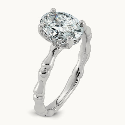 Oval Center Ring, 1 5/8-3 1/5 ct Lab-Grown Diamond