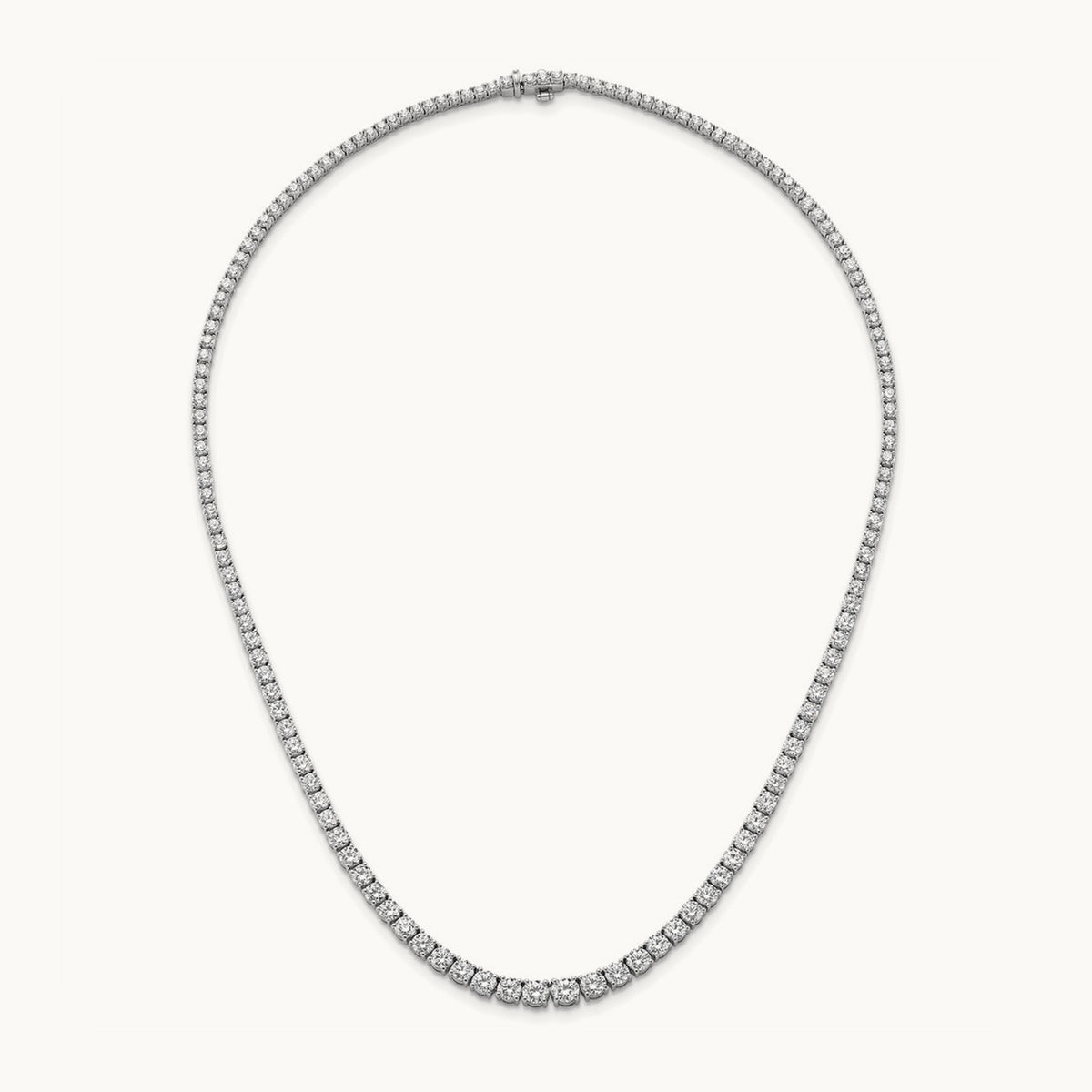 Graduated Tennis Necklace, 14.50 ct tw Lab-Grown Diamond