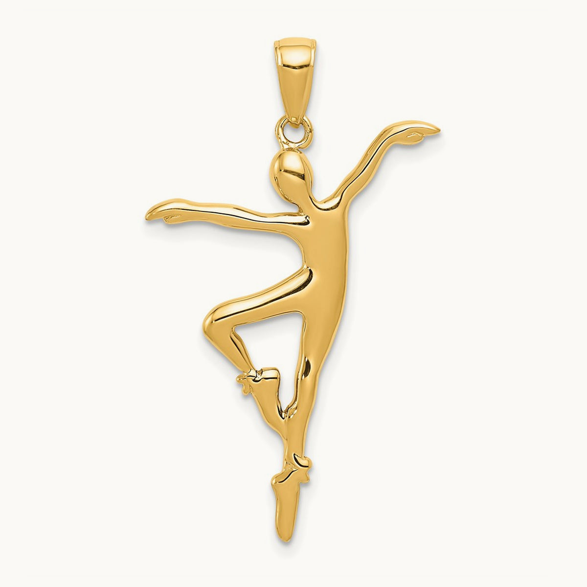 Ballet Dancer Pendant, 14K