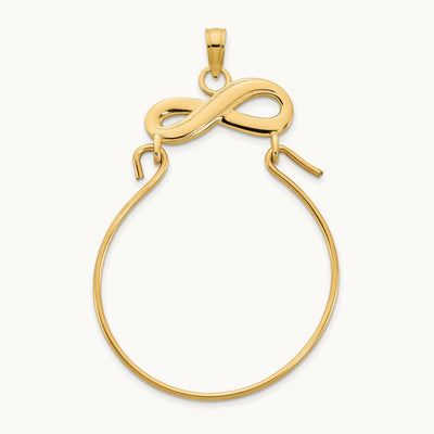 Infinity Charm Holder Pendant, 14K