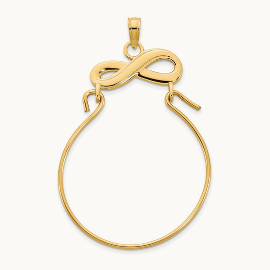 Infinity Charm Holder Pendant, 14K