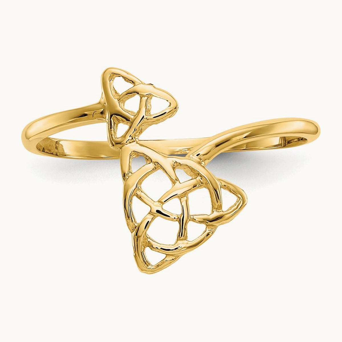Polished Celtic Knot Ring, 14K