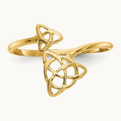 Polished Celtic Knot Ring, 14K