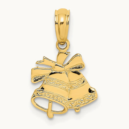 Polished Christmas Bells Charm, 14K