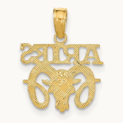 ARIES Zodiac Charm — 14K Yellow Gold