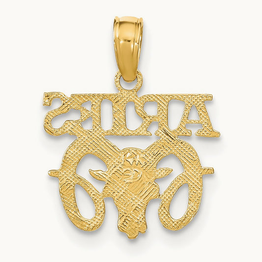 ARIES Zodiac Charm — 14K Yellow Gold