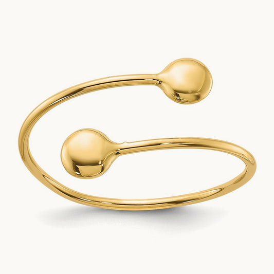 Polished Adjustable Fashion Ring, 14K