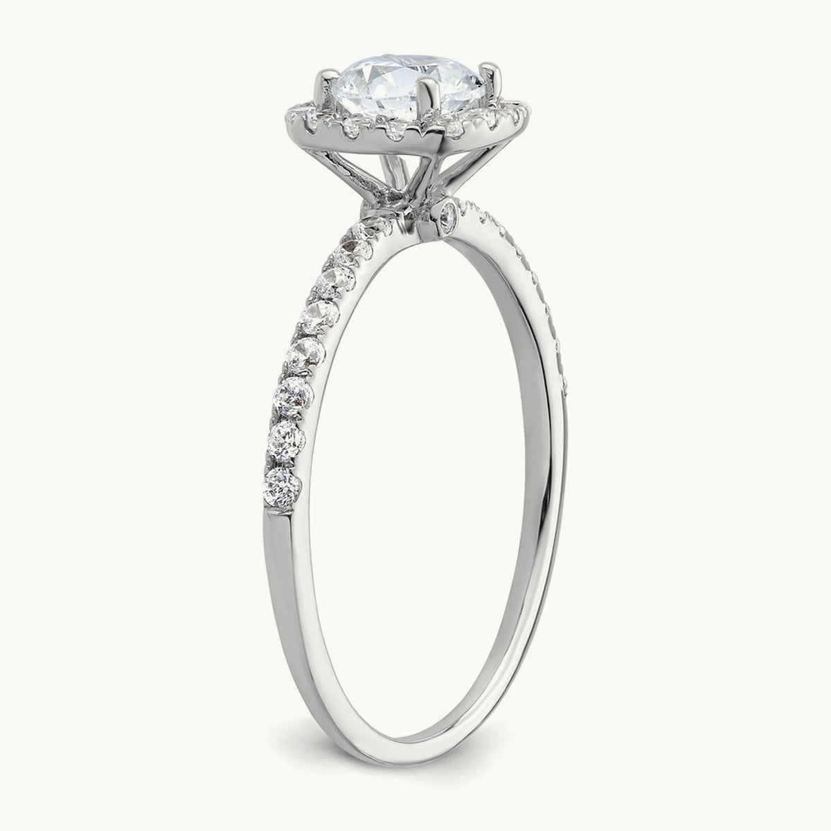Round Semi-Mount Halo Engagement Ring, 0.25 ct tw