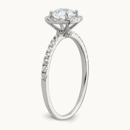 Round Semi-Mount Halo Engagement Ring, 0.25 ct tw