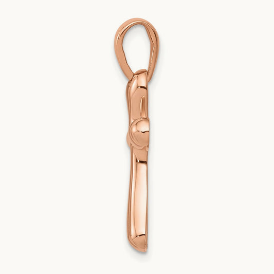 Freeform Cross Pendant — 14K Rose Gold